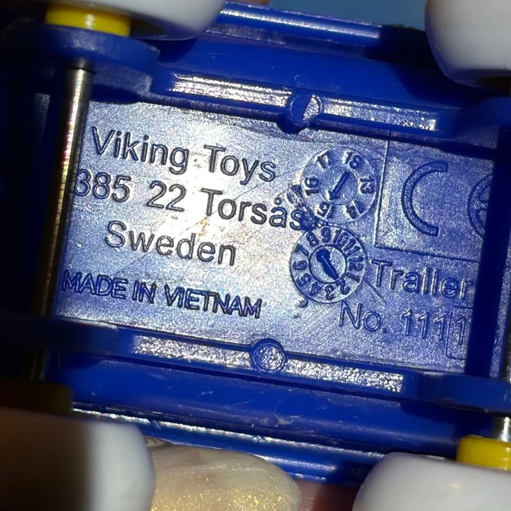 Viking Toys Roadster Jeep Trailer Lot Primary Blue Yellow Plastic 7pc DIRTY